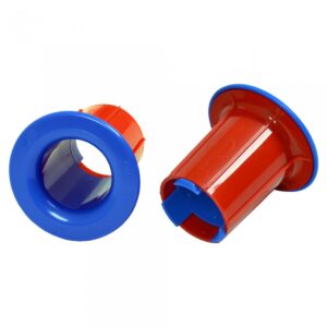 Dispenser folie dop rood/blauw| tbv 45 en 50 cm rollen handwikkelfolie | set a 2 st